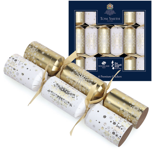 CHRISTMAS CRACKERS 14'' GOLD 6PCS