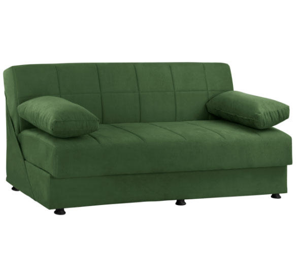 EGE 1214 HM3067.07 SOFA BED 3 SEATS STORAGE VELVET GREEN 192X74X82CM