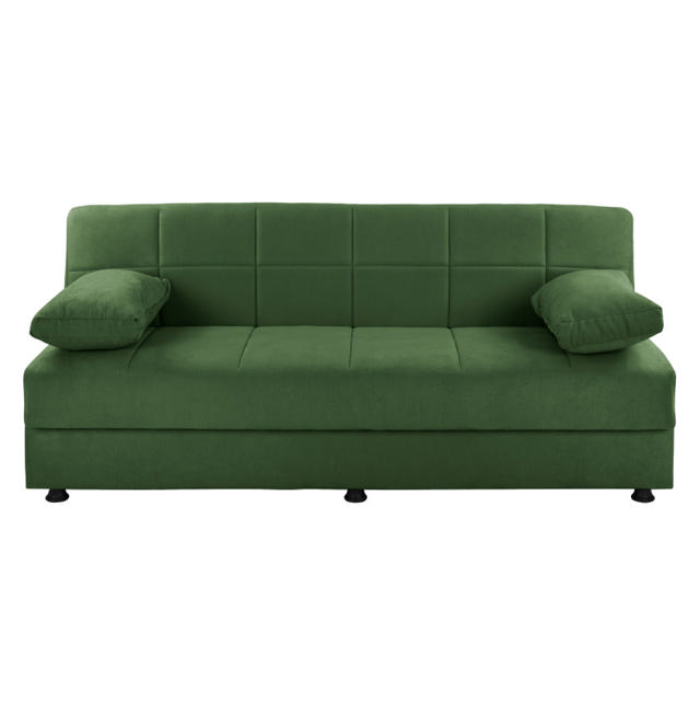 EGE 1214 HM3067.07 SOFA BED 3 SEATS STORAGE VELVET GREEN 192X74X82CM