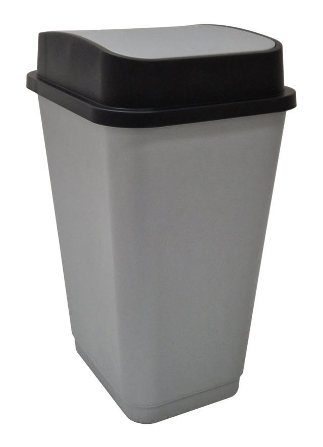 DEA SWING BIN OSLO 50L SILVER/ BLACK