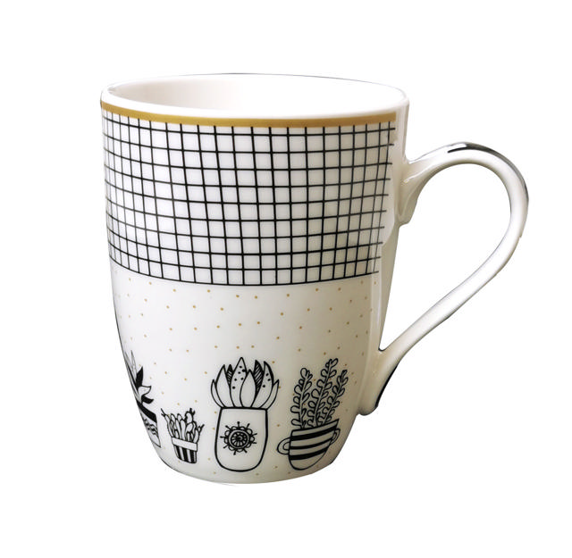 LIFESTYLE MUG SKETCHY ART 340ML 4 ASSORTED DESIGNS