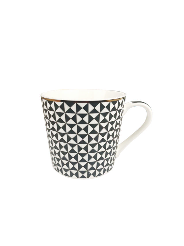 LIFESTYLE MUG BLACK & WHITE 400ML 4 ASSORTED DESIGNS