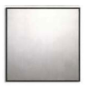 HOFER MAT BLACK MIRROR ALUMINIUM FRAME 60X60CM