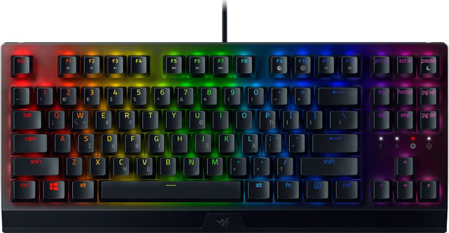 RAZER BLACKWIDOW V3 TENKEYLESS MECHANICAL GAMING KEYBOARD GREEN LAYOUT & SWITCHES