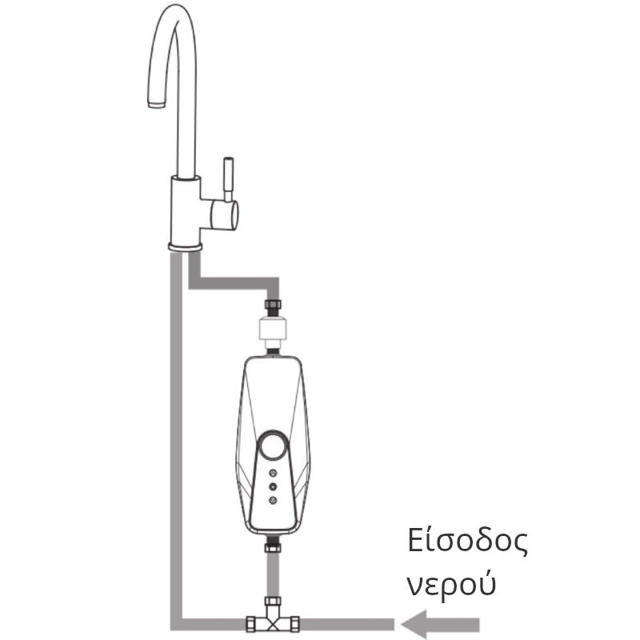 OSIO OHF-2551S ΗΛΕΚΤΡΙΚΟΣ ΤΑΧΥΘΕΡΜΑΝΤΗΡΑΣ ΜΠΑΝΙΟΥ / ΚΟΥΖΙΝΑΣ 5.5KW