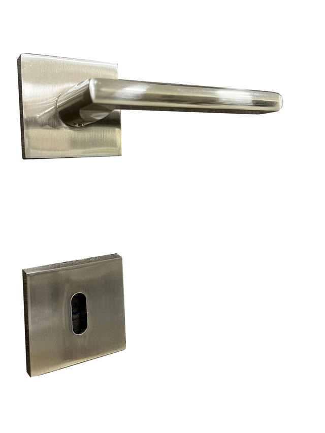 SET HANDLES Z22 A68 SQUARE SATIN NICKEL