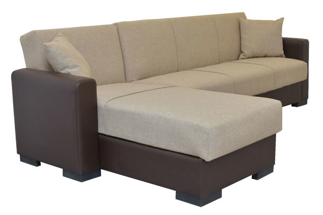 JOSE CORNER SOFA BEIGE/BROWN 270X165X84CM