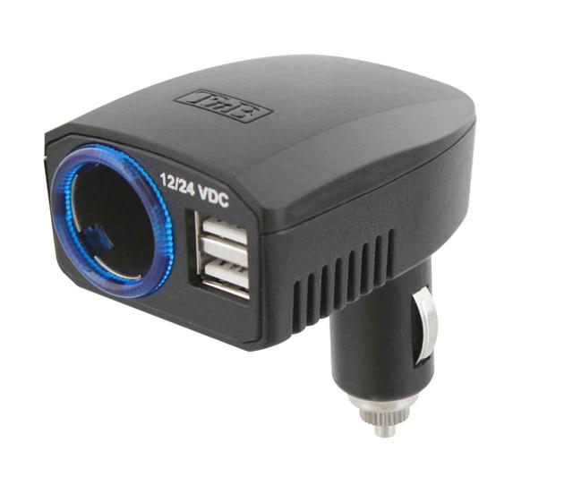 TNB ACGP3IN1 2XUSB-A 24W ΑΝΑΠΤΗΡΑΣ ΚΑΙ ΦΩΡΤΙΣΤΗΣ ΑΥΤΟΚΙΝΗΤΟΥ