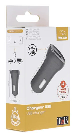 TNB CACQC 1 USB-A 18W QUICK CAR CHARGER