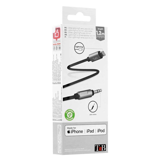 TNB CBLJACK35 LIGHTNING TO 3.5MM JACK AUDIO CABLE