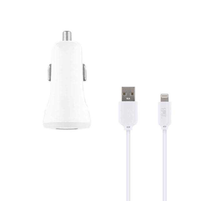 TNB CHLIGHT5 2XUSB-A 10W CAR CHARGER AND LIGHTNING CABLE