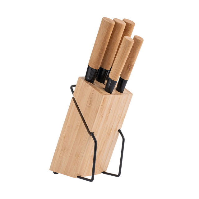 ESTIA 01-12854 KNIVE SET 5PCS WITH BAMBOO BASE