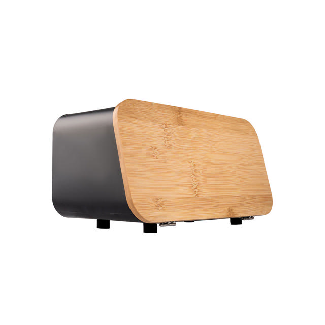 ESTIA BREAD BIN BAMBOO 34.5X19X17CM BLACK