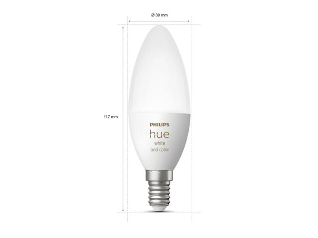 PHILIPS HUE SMART LAMPA 5.3W B39 E14