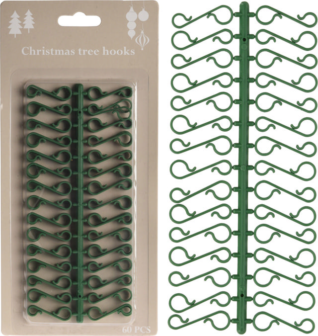 TREE HOOKS PP 60PCS GREEN