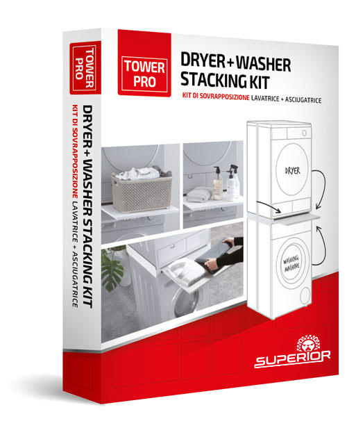 SUPERIOR TOWER PRO SUPPORT FOR WASHING AND DRYER MACHINE WITH SHELF