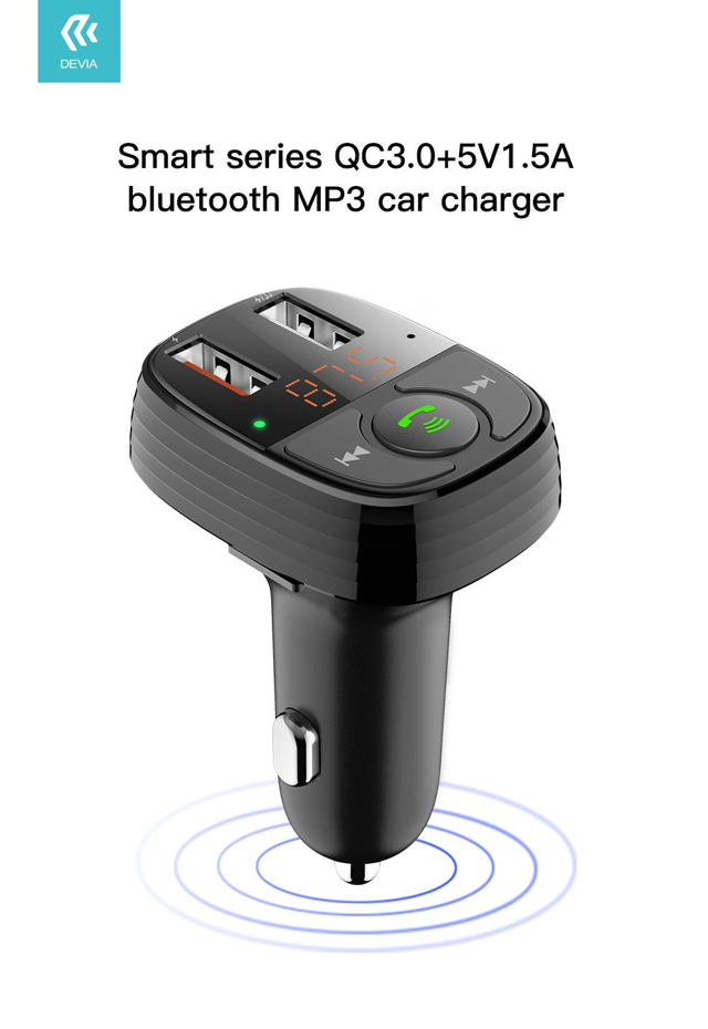 DEVIA EA133 CAR CHARGER SMART SERIES FM-TRANSMISSION 18W