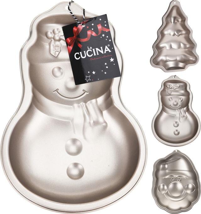 XMAS CAKE MOULD NON STICK 3 ASSORTED DESIGNS