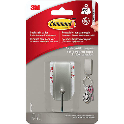 3M COMMAND™ HOOKS 450GR 1PC NIKEL