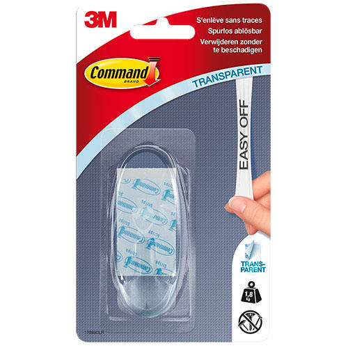 3M COMMAND™ HOOKS 1.8KG 1PC CLEAR