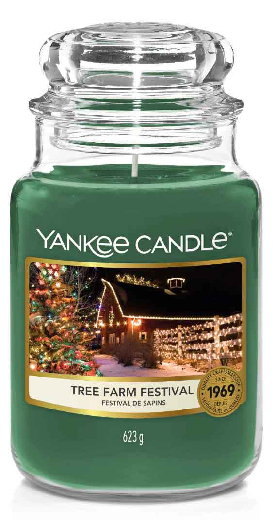 YANKEE CANDLE 1631359E ΑΡΩΜΑΤΙΚΟ ΚΕΡΙ ΣΕ ΒΑΖΟ TREE FARM FESTIVAL ΜΕΓΑΛΟ 623GR