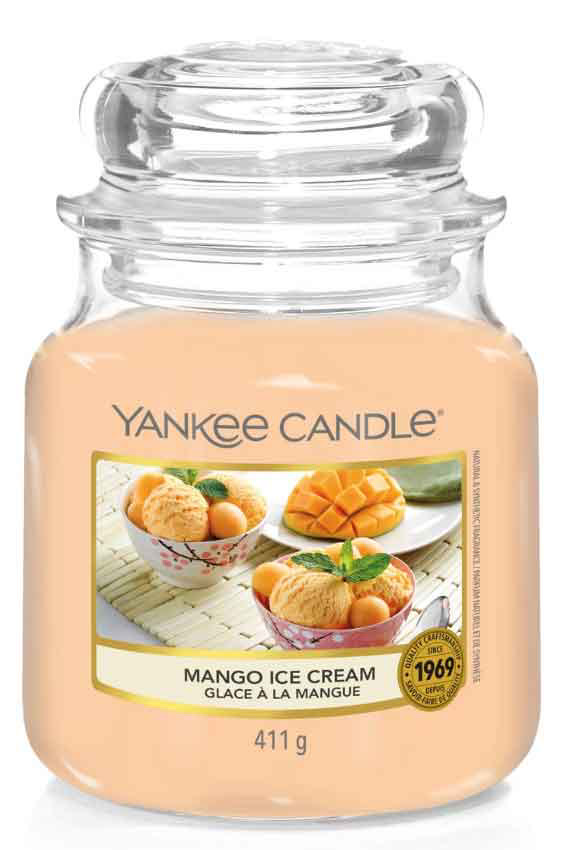 YANKEE CANDLE 1633560E ΑΡΩΜΑΤΙΚΟ ΚΕΡΙ ΣΕ ΒΑΖΟ MANGO ICE CREAM ΜΕΣΑΙΟ 411GR