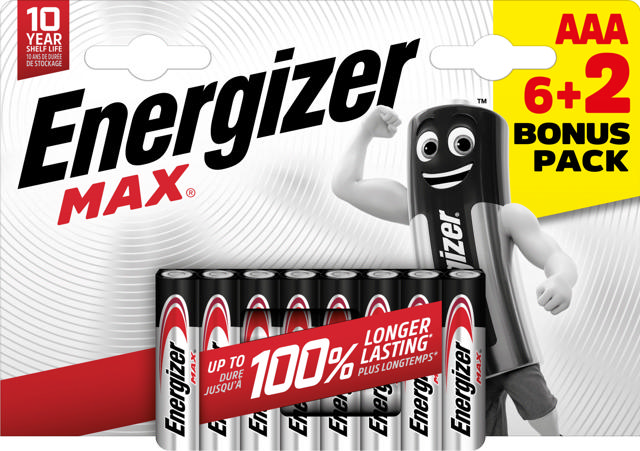 ENERGIZER ΜΠΑΤΑΡΙΕΣ MAX AAΑ (8ΤΜΧ) 6+2 ΔΩΡΕΑΝ