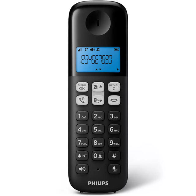 PHILIPS D1612B/GRS ΜΑΥΡΟ (ΕΛΛΗΝΙΚΟ ΜΕΝΟΥ) ΔΙΠΛΟ ΑΣΥΡΜΑΤΟ ΤΗΛΕΦΩΝΟ ΑΝΟΙΧΤΗ ΑΚΡΟΑΣΗ ΦΩΤΙΖΟΜΕΝΗ ΟΘΟΝΗ ΚΑΙ 50 ΜΝΗΜΕΣ