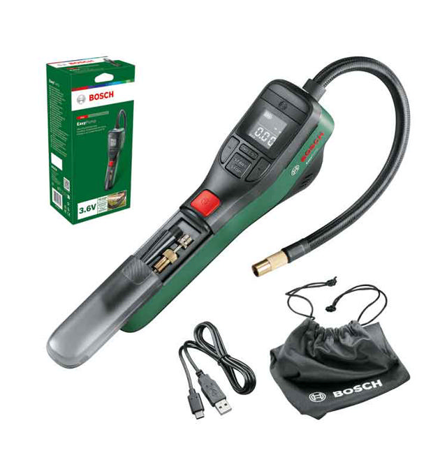 BOSCH 603947000 EASYPUMP ΑΣΥΡΜΑΤΗ ΤΡΟΜΠΑ ΧΕΡΙΟΥ ΜΕ ΜΑΝΟΜΕΤΡΟ 3.6V