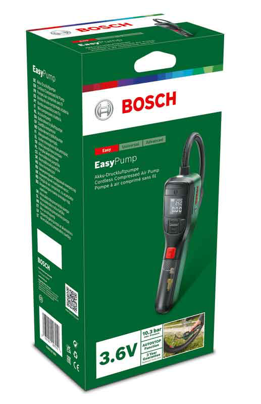 BOSCH 603947000 EASYPUMP ΑΣΥΡΜΑΤΗ ΤΡΟΜΠΑ ΧΕΡΙΟΥ ΜΕ ΜΑΝΟΜΕΤΡΟ 3.6V