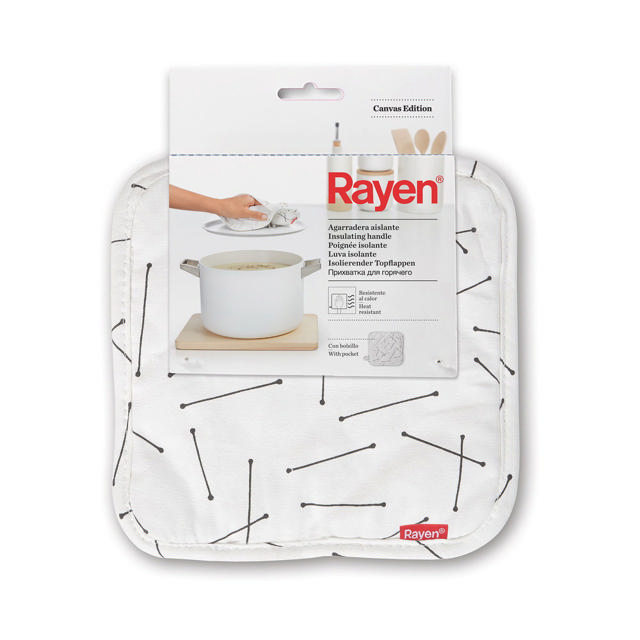 RAYEN INSULATING OVEN MITT 21X21CM CANVAS EDITION