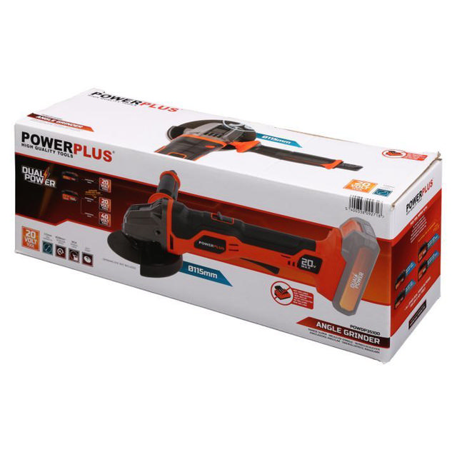 POWERPLUS POWDP35100 ANGLE GRINDER 20V 115MM SOLO NO BATTERY INCLUDED