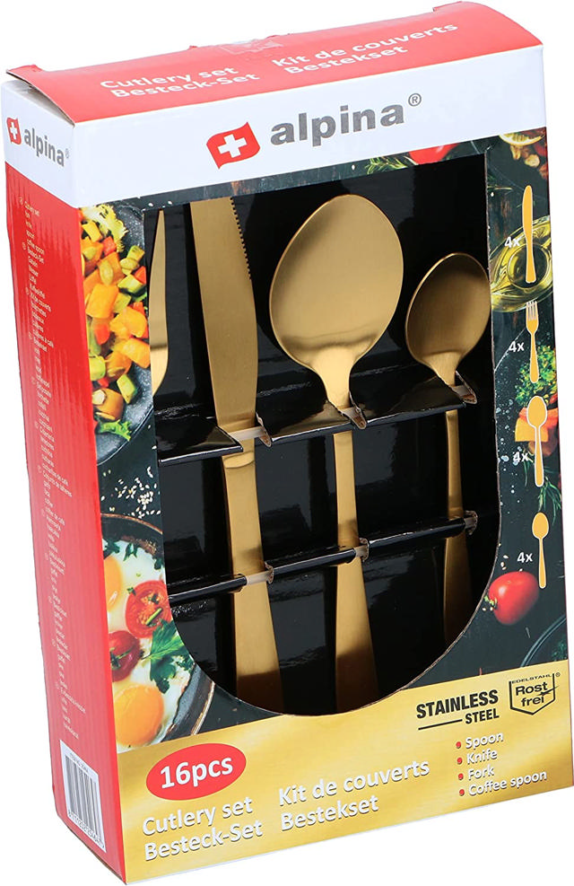 ALPINA 25464 CUTLERY SET 16PCS GOLD