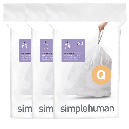 SIMPLEHUMAN BIN BAG LINER CODE Q (50-65L) 20PCS