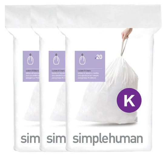 SIMPLEHUMAN ΣΑΚΟΥΛΑ ΚΑΛΑΘΟΥ K (35-45L) 20PCS