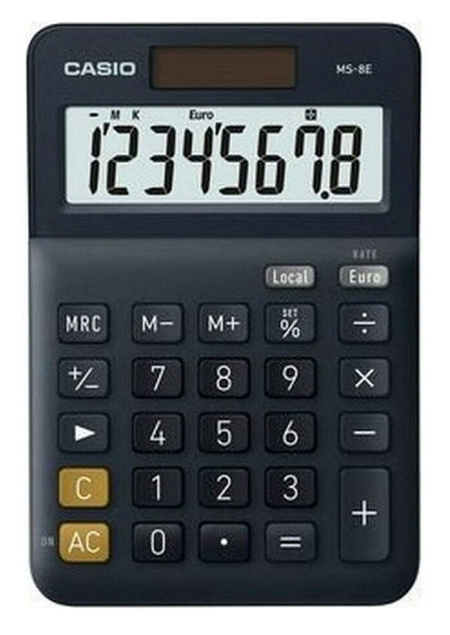 CASIO MS-8E DESK CALCULATOR DARK BLUE