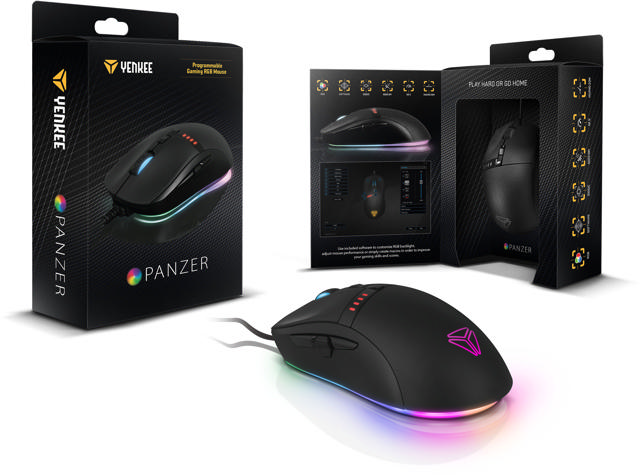 YENKEE YMS 3400 PROGRAMMABLE GAMING RGB MOUSE PANZER