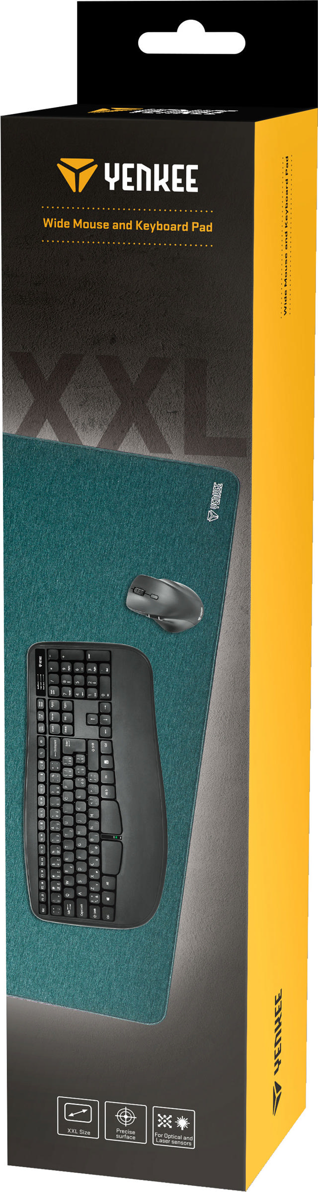 YENKEE YPM 9040GN WIDE MOUSE AND KEYBOARD PAD