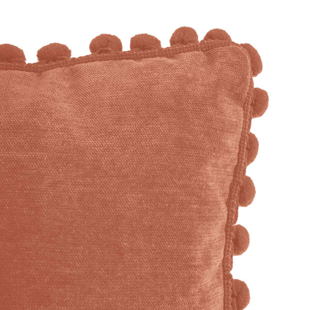 ATMOSPHERA CUSHION WITH POMPOM 40X40CM TERRA