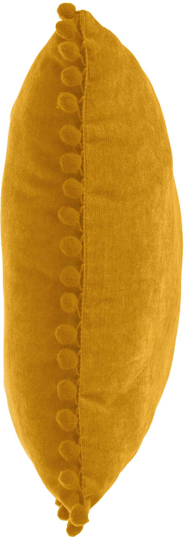 ATMOSPHERA CUSHION WITH POMPOM 40X40CM YELLOW