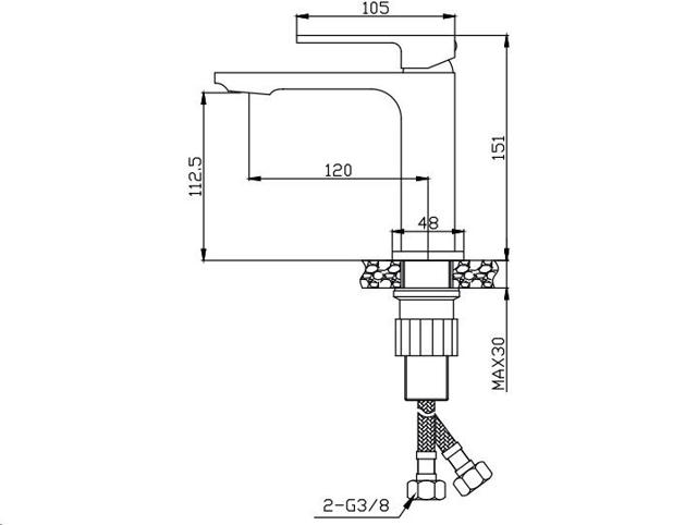 VEGA VG1001 NORMAL BASIN MIXER