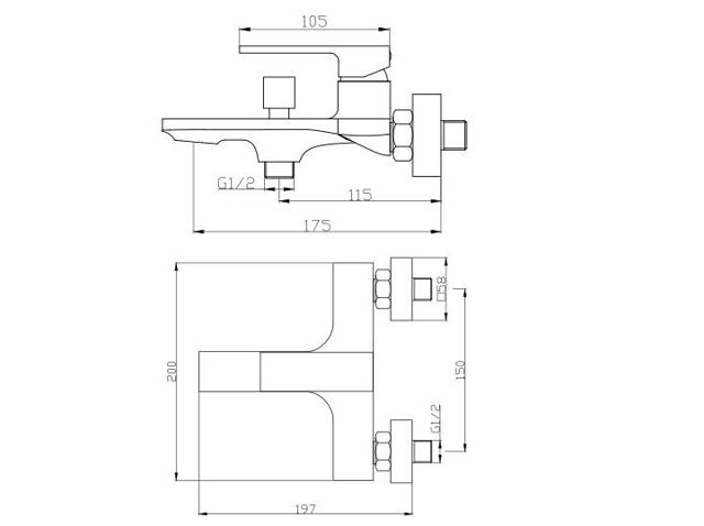 VEGA VG1003 BATH MIXER