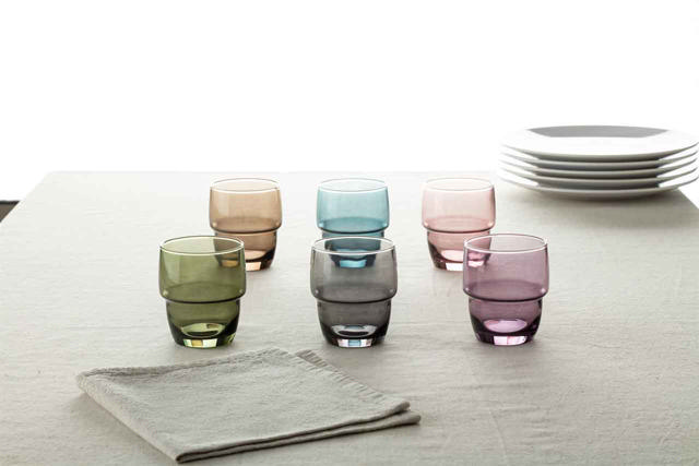 SECRET DE GOURMET SET6 GLASSES RODRIG 28CL ASSORTED COLORS