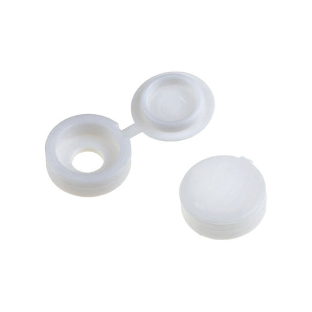 SCREW PLASTIC CAP WHITE 10PCS