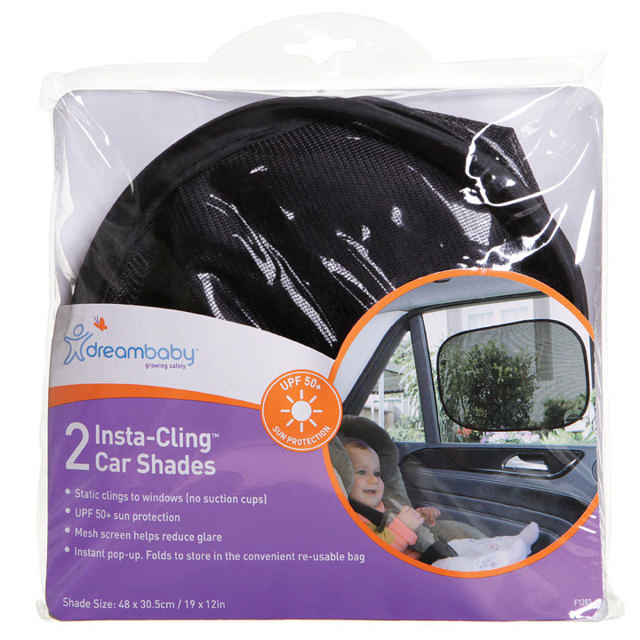 DREAMBABY INSTA-CLING CAR SHADES 2PCS BLACK