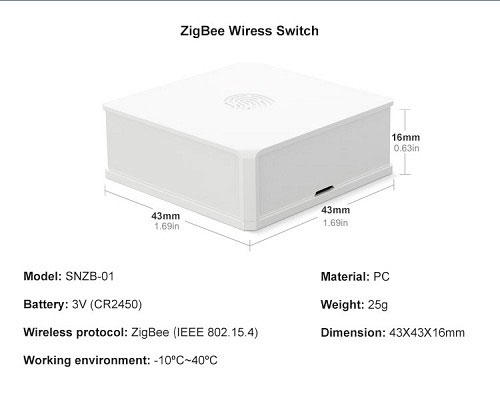 SONOFF ΔΙΑΚΟΠΤΗΣ ZIGBEE