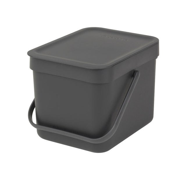 BRABANTIA SORT & GO WASTE BIN 6L ΣΚΟΥΡΟ ΓΚΡΙ