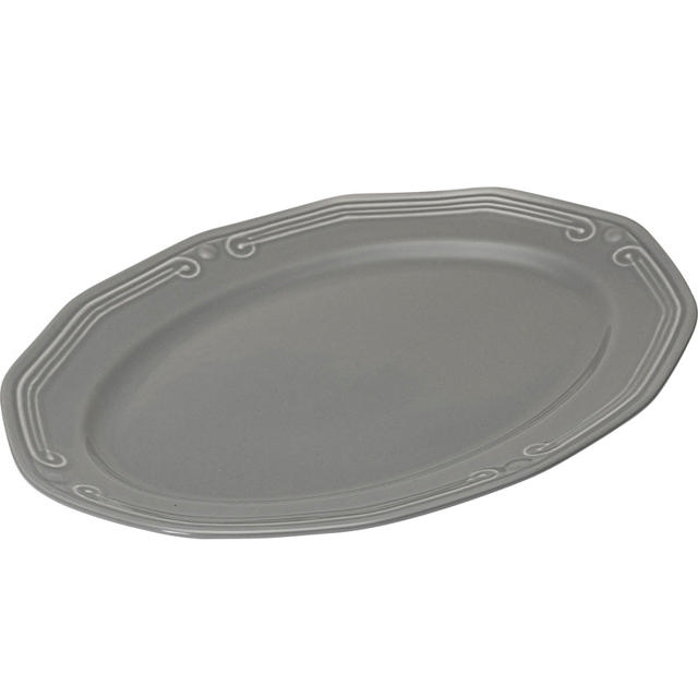 ATHENEE PLATTER OVAL 36CM GREY