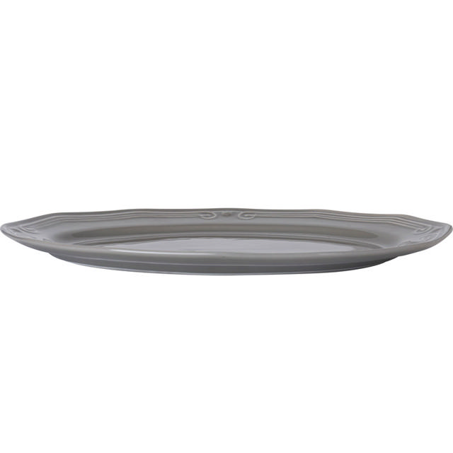 ATHENEE PLATTER OVAL 36CM GREY