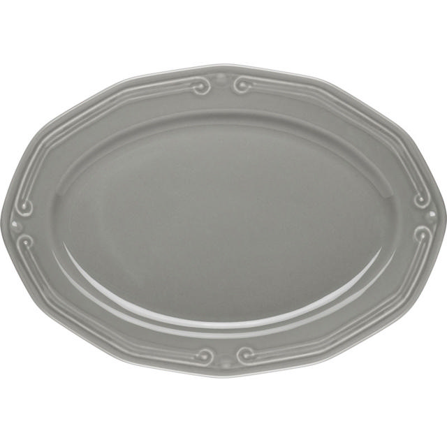 ATHENEE PLATTER OVAL 36CM GREY